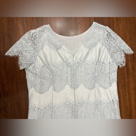 Sundance Northern Sky Shift Dress Size XXL Light Blue Layered Lace Wedding EUC - Picture 5 of 10